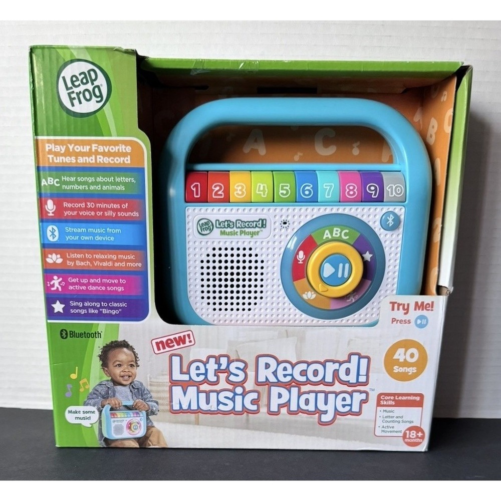 LeapFrog Let's Record! Music Player Bluetooth Kids Songs NEW
